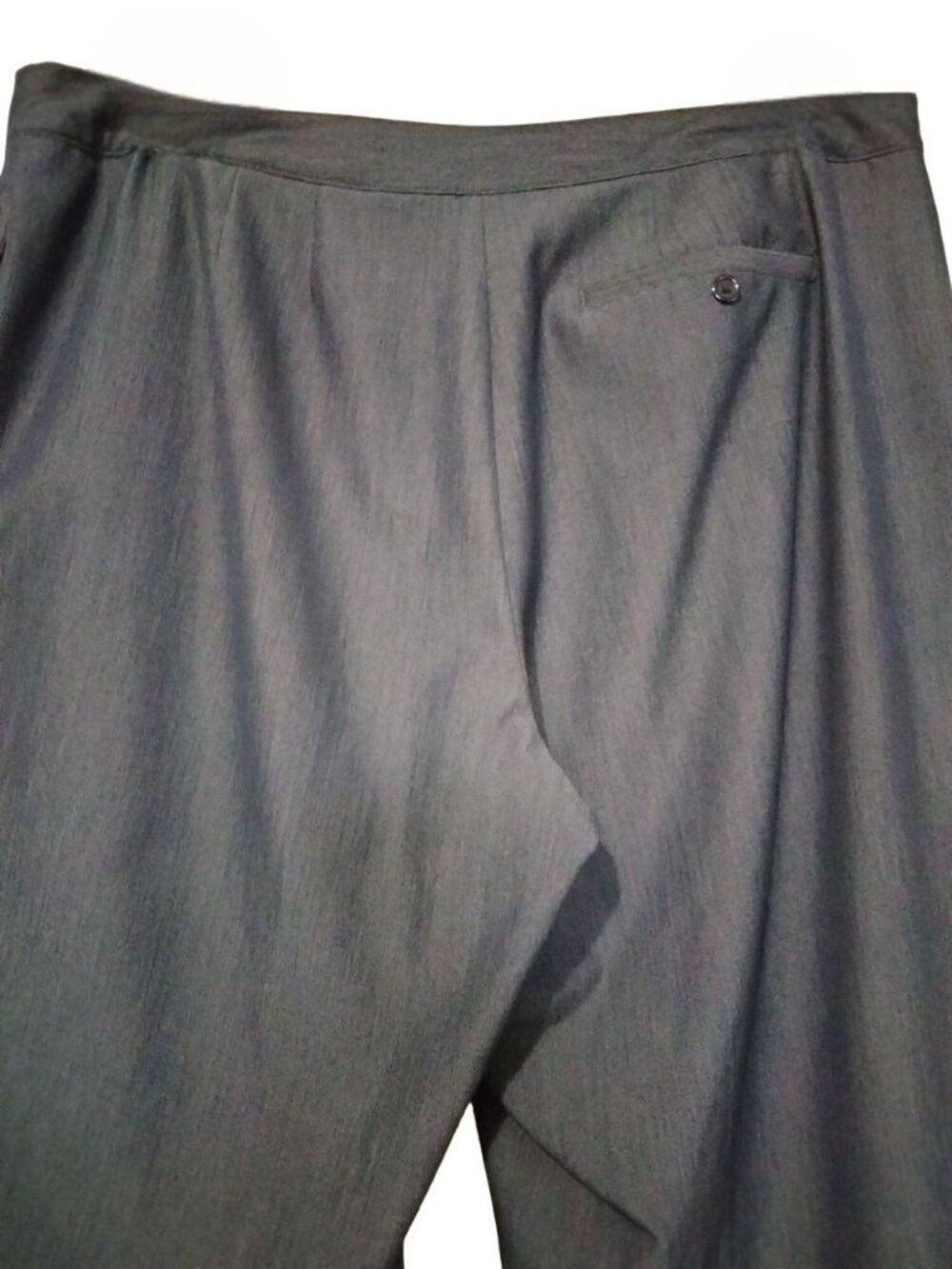 Avenue Plus Size 18 Pants Cropped Wide-Leg Gray Stretch Blend Office Casual Chic - Picture 5 of 8